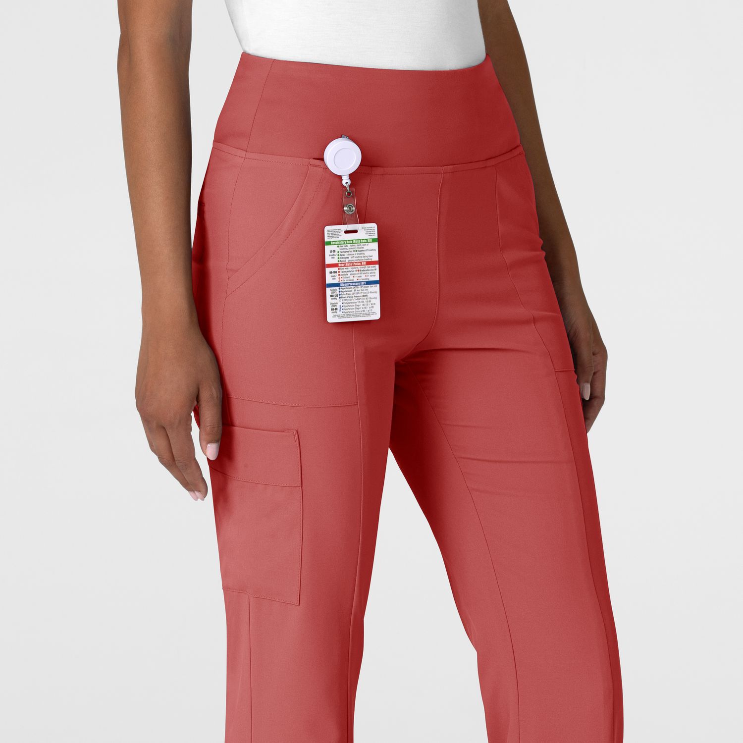 Pantalone donna 5534 cargo svasato mineral red