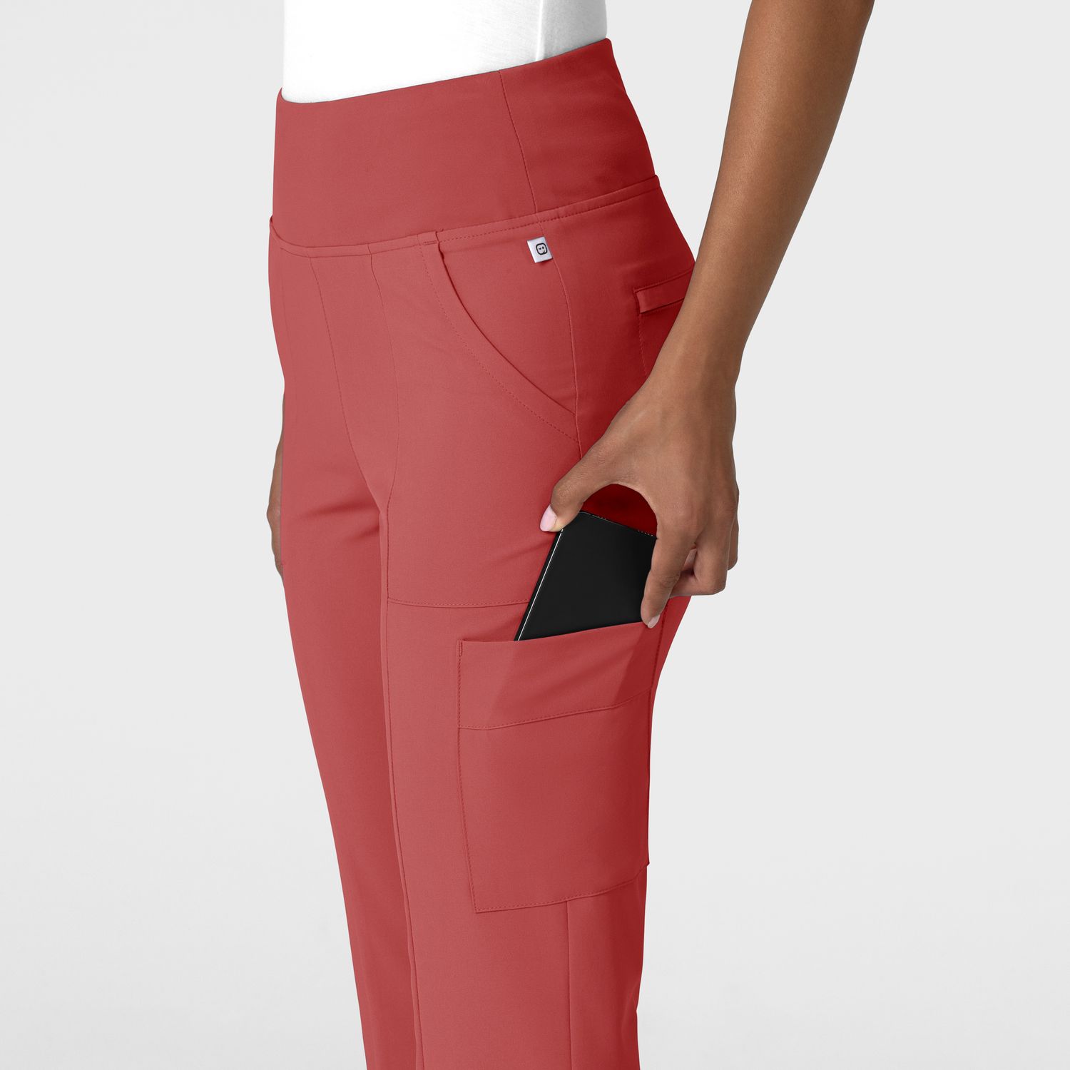 Pantalone donna 5534 cargo svasato mineral red