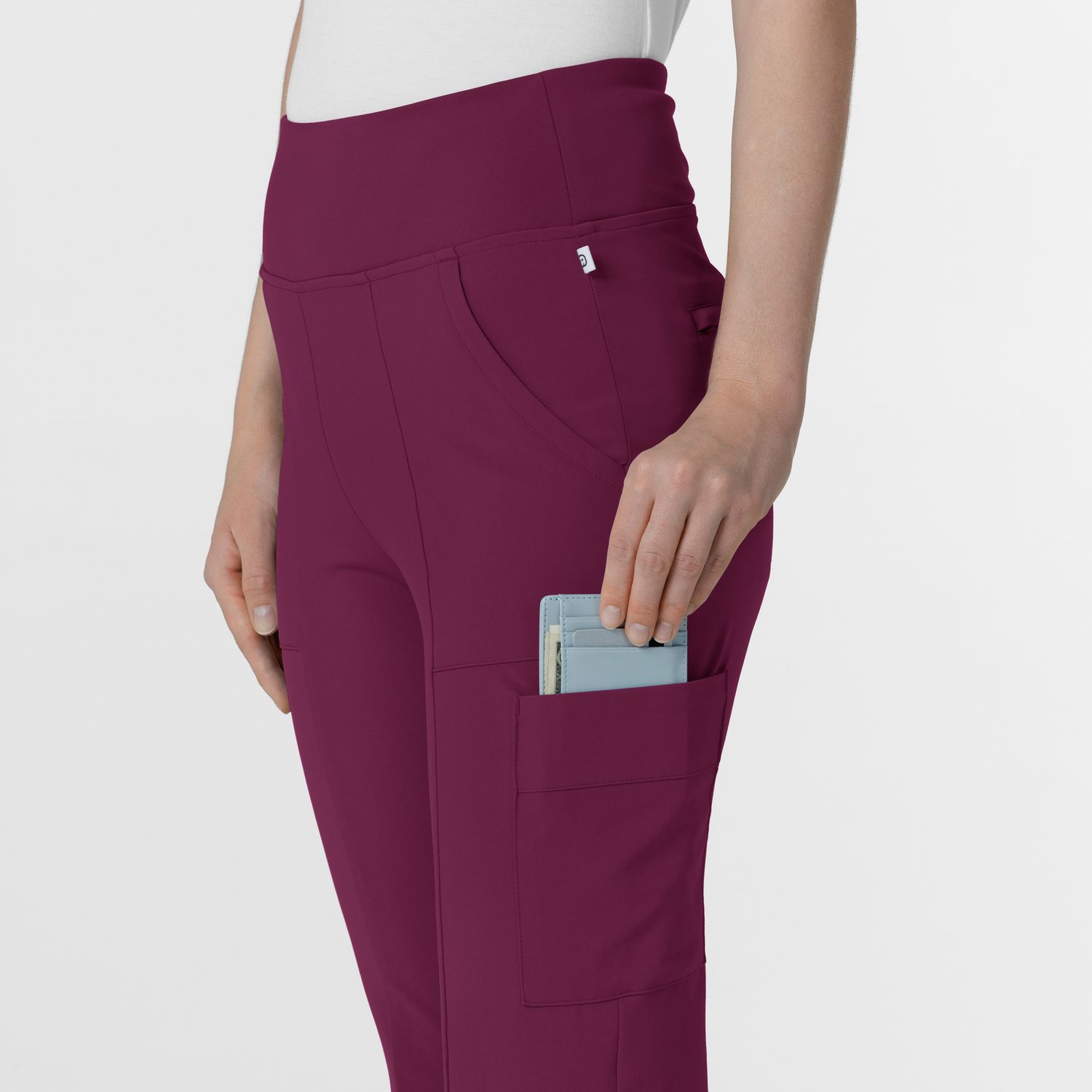 Pantalone donna 5534 cargo svasato wine