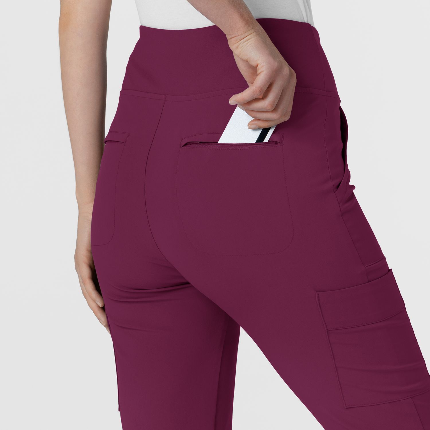 Pantalone donna 5534 cargo svasato wine