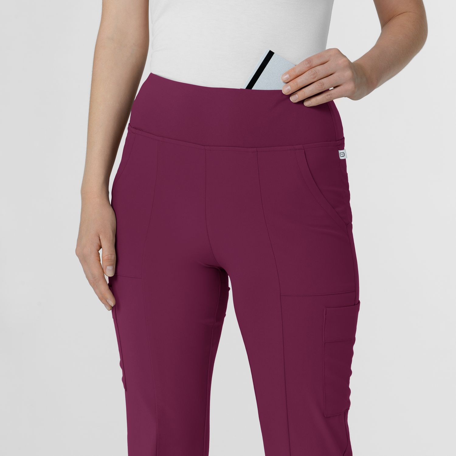 Pantalone donna 5534 cargo svasato wine