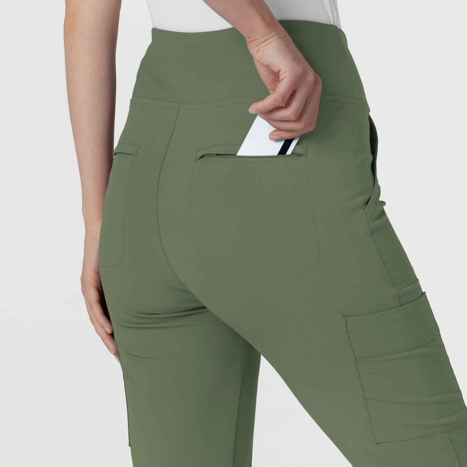 Pantalone donna 5534 cargo svasato olive NOVITA&#39; 2024