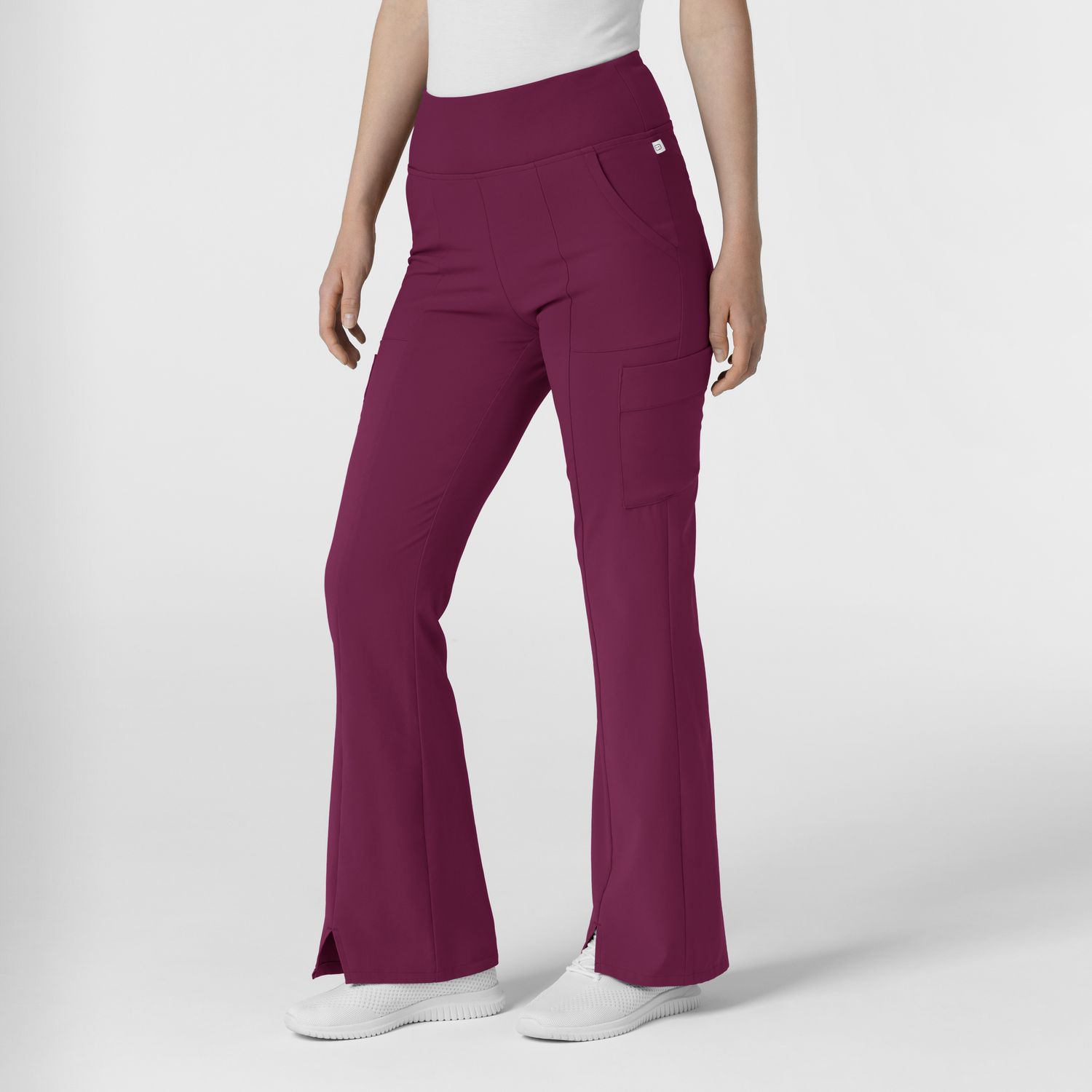 Pantalone donna 5534 cargo svasato wine