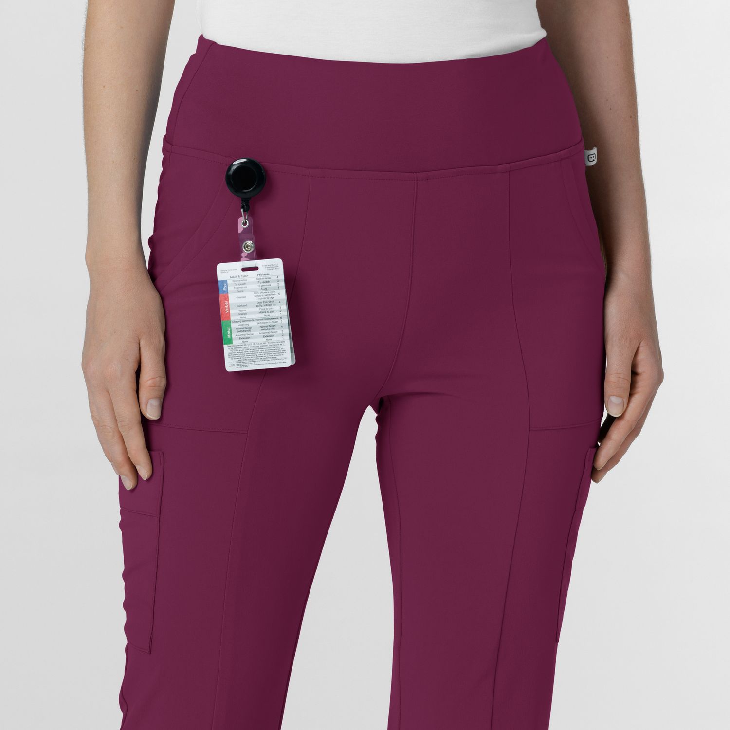Pantalone donna 5534 cargo svasato wine