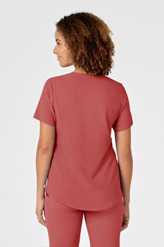 Casacca donna 6134 scollo a V mineral red