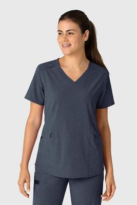 Casacca donna 6134 scollo a V navy heather