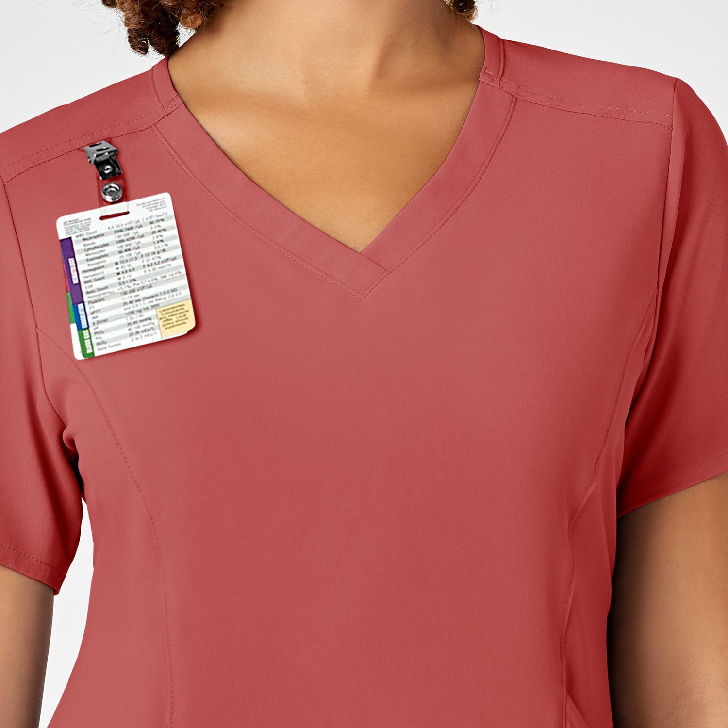 Casacca donna 6134 scollo a V mineral red