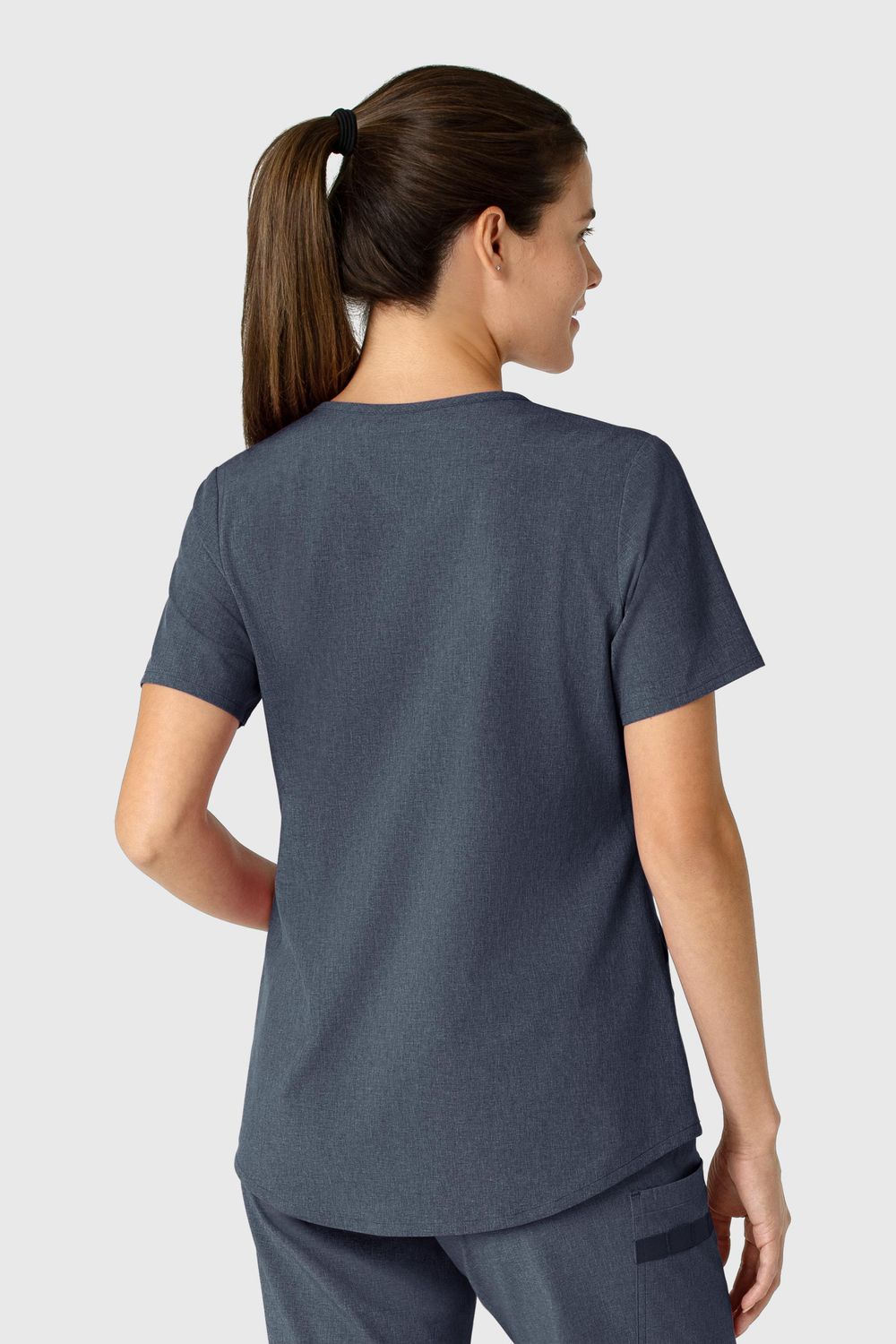Casacca donna 6134 scollo a V navy heather