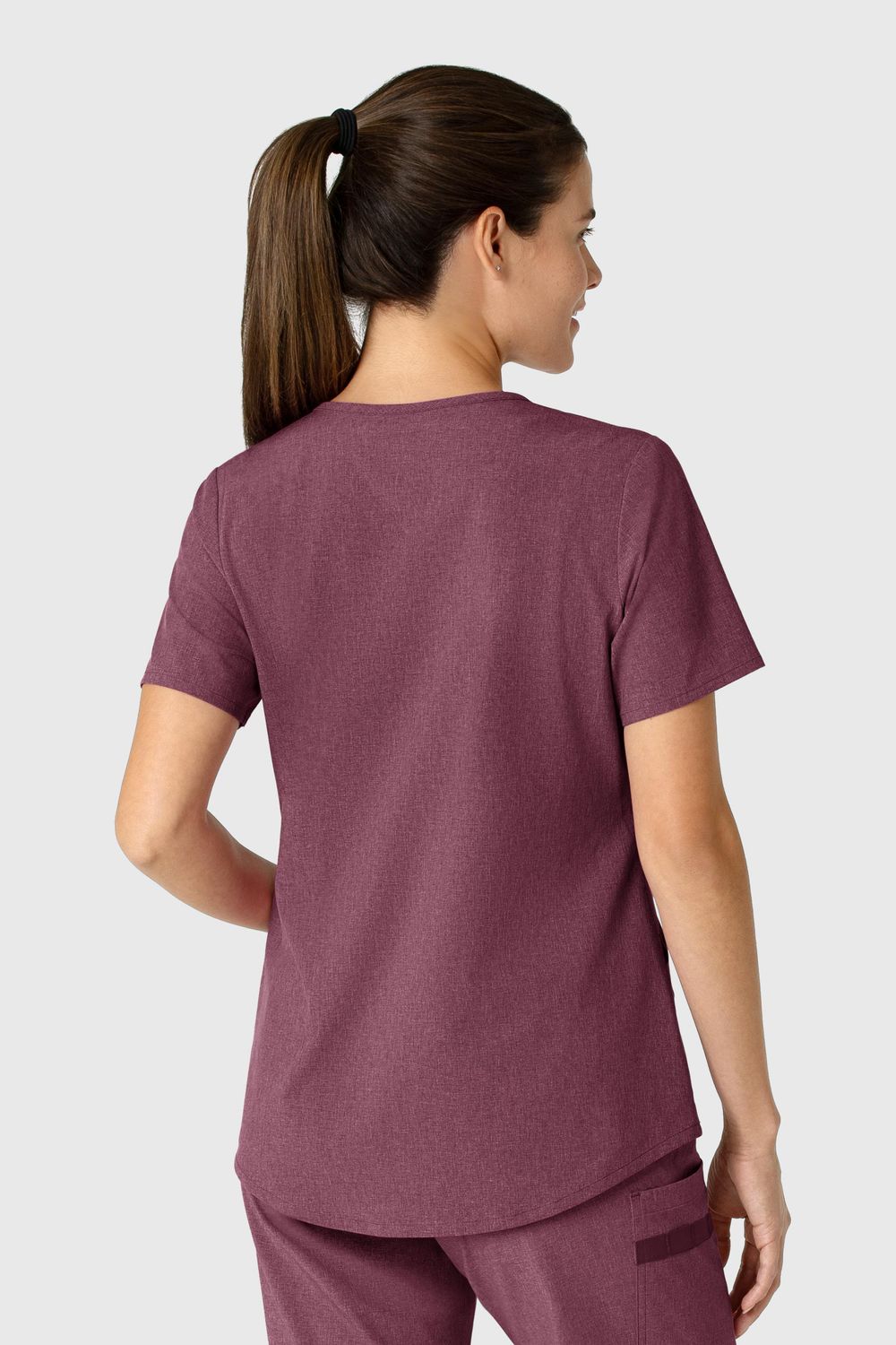 Casacca donna 6134 scollo a V wine heather