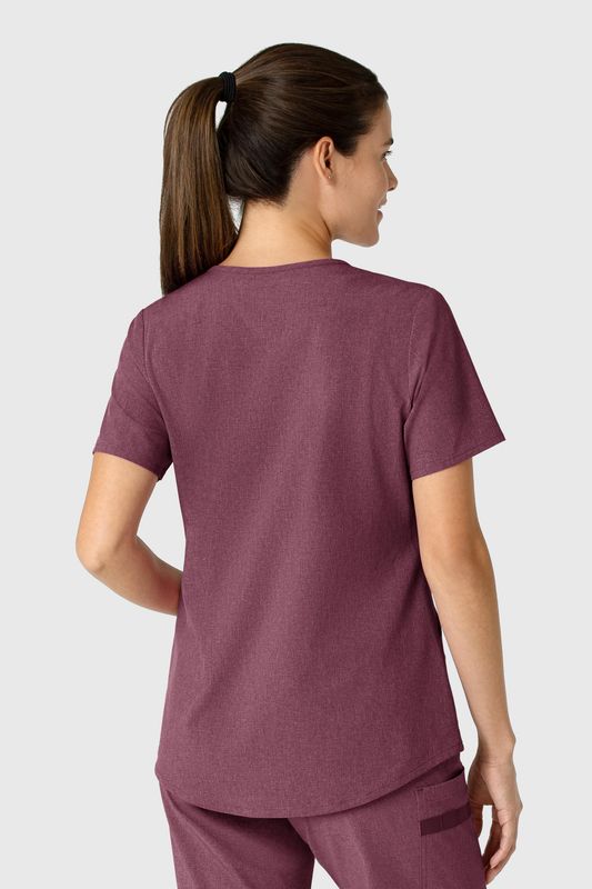 Casacca donna 6134 scollo a V wine heather