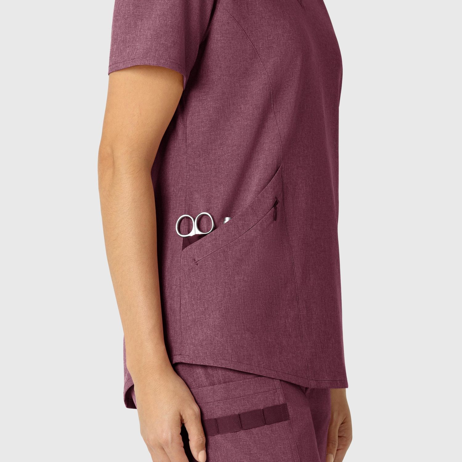 Casacca donna 6134 scollo a V wine heather