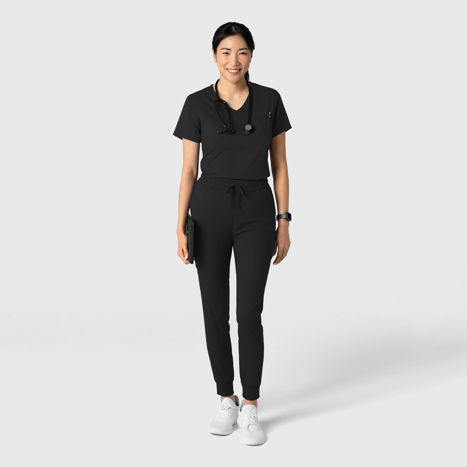 Casacca donna 6151 scollo a V black
