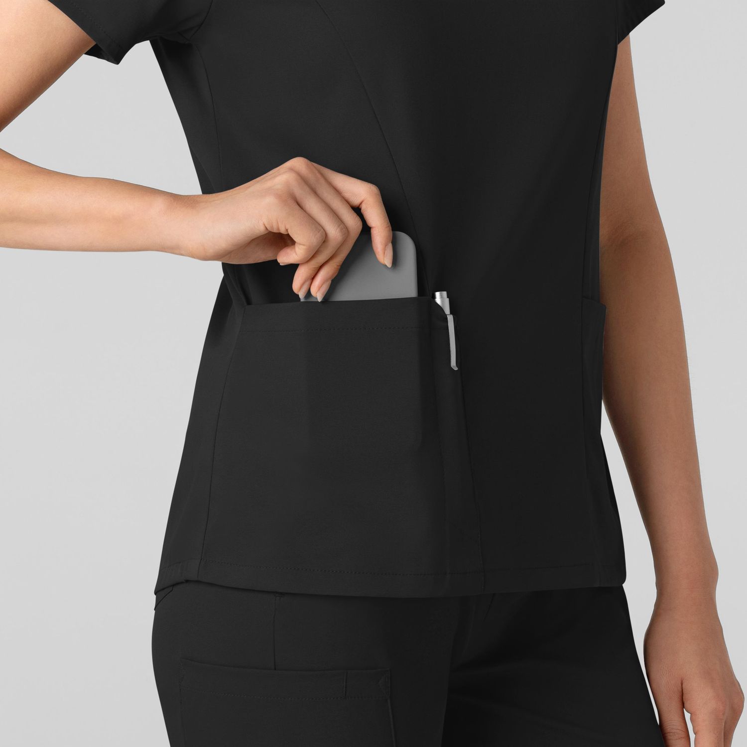 Casacca donna 6251 scollo a V black