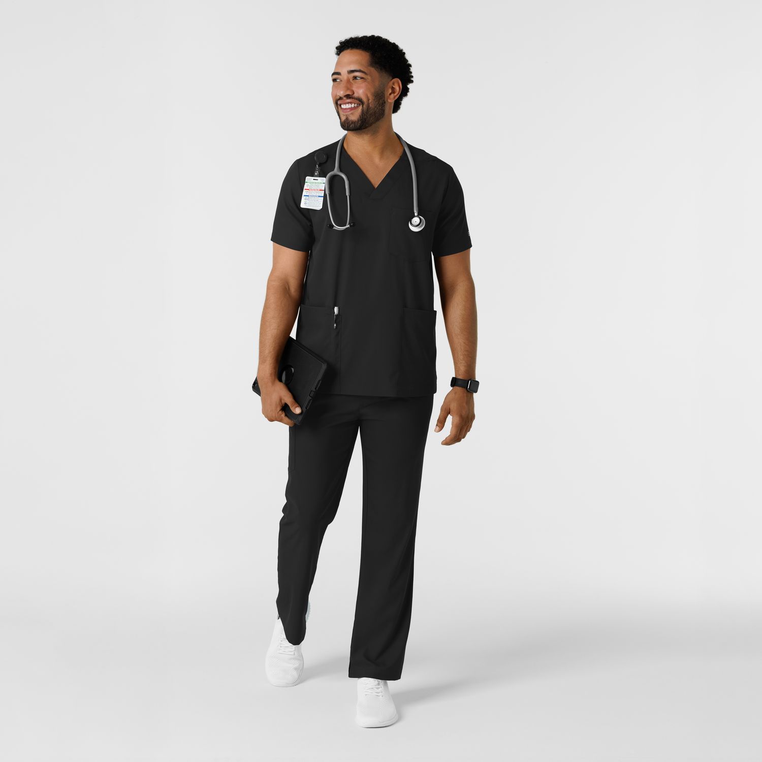 Casacca uomo 6351 scollo a V black