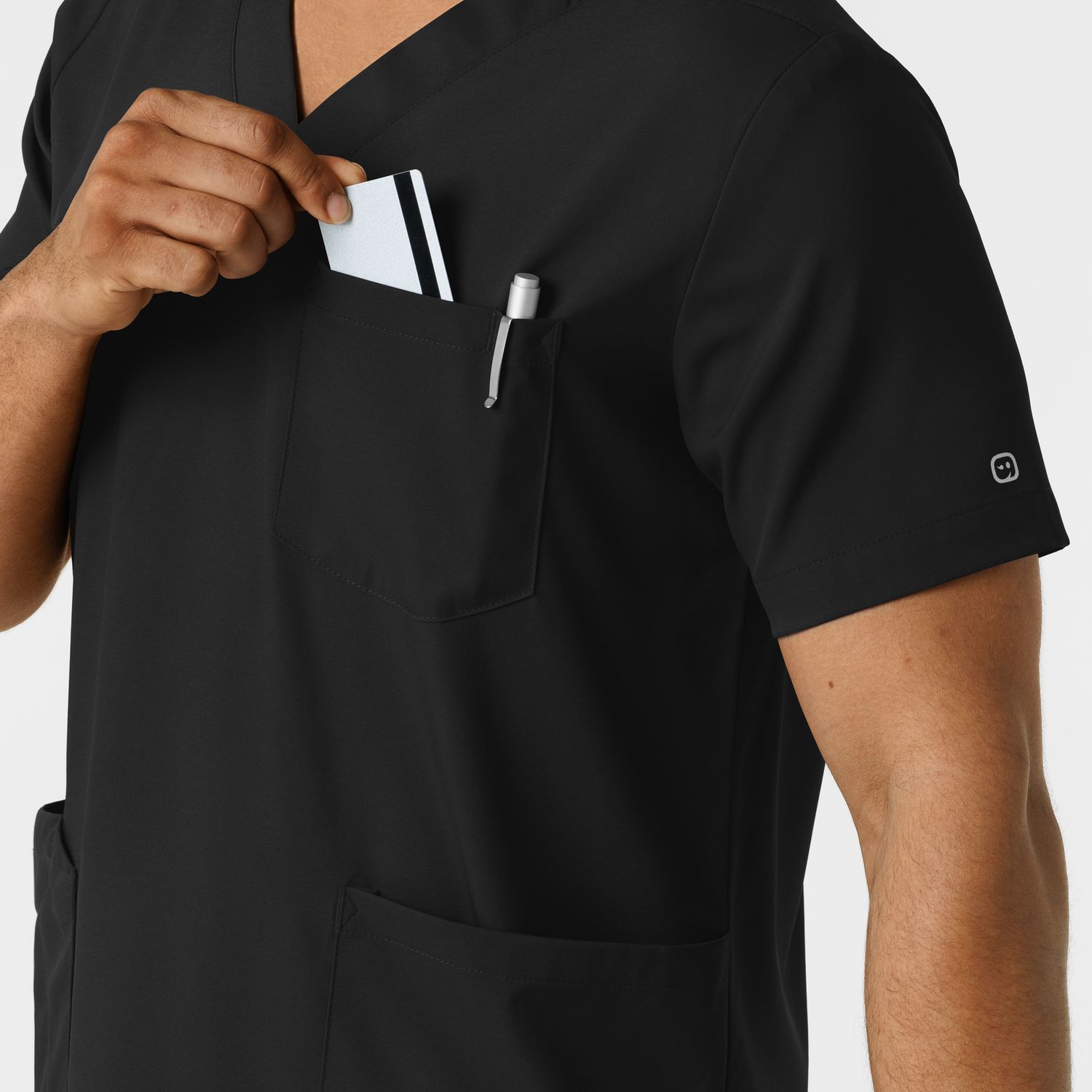 Casacca uomo 6351 scollo a V black