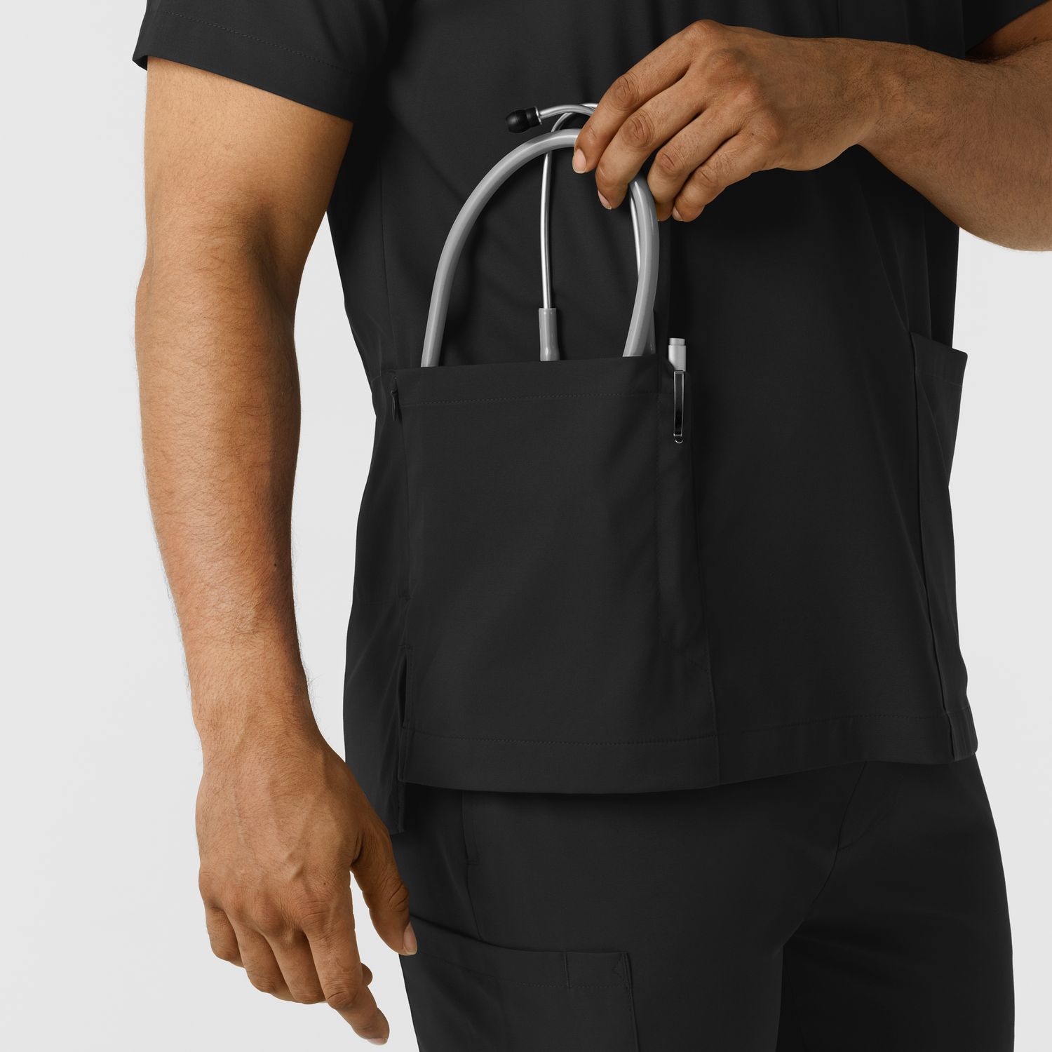 Casacca uomo 6351 scollo a V black