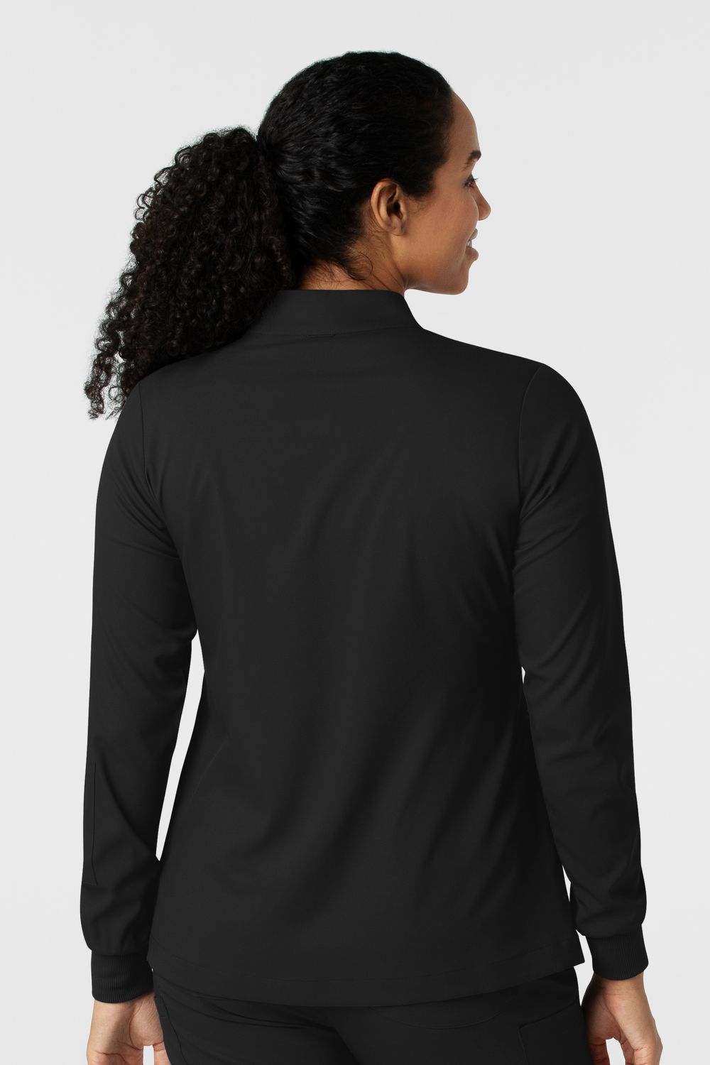Casacca donna 8151 manica lunga e zip black