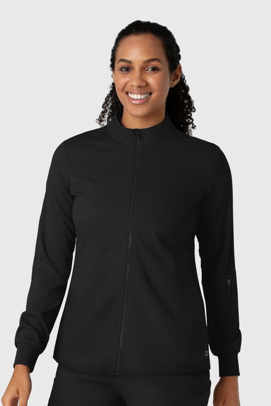 Casacca donna 8151 manica lunga e zip black