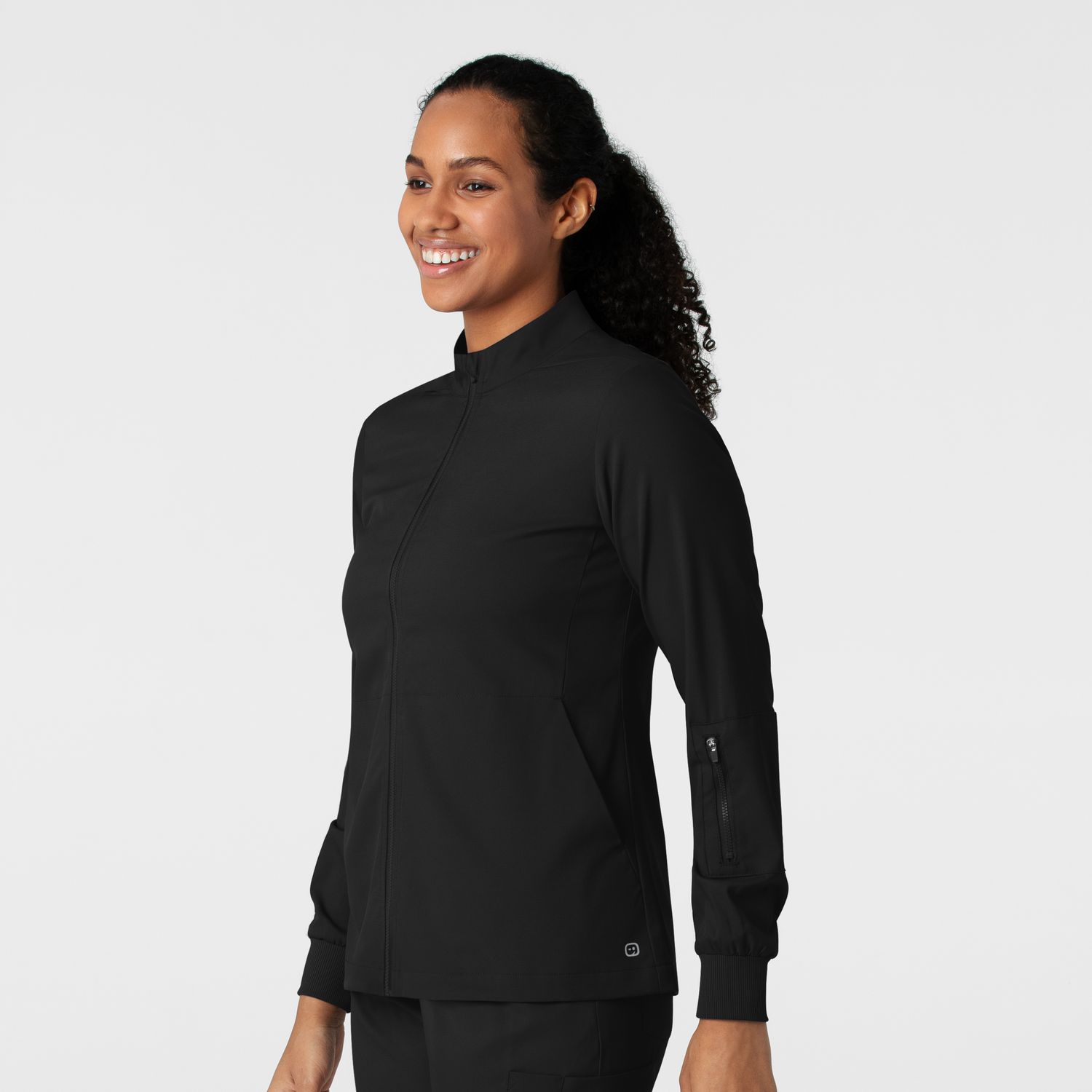 Casacca donna 8151 manica lunga e zip black