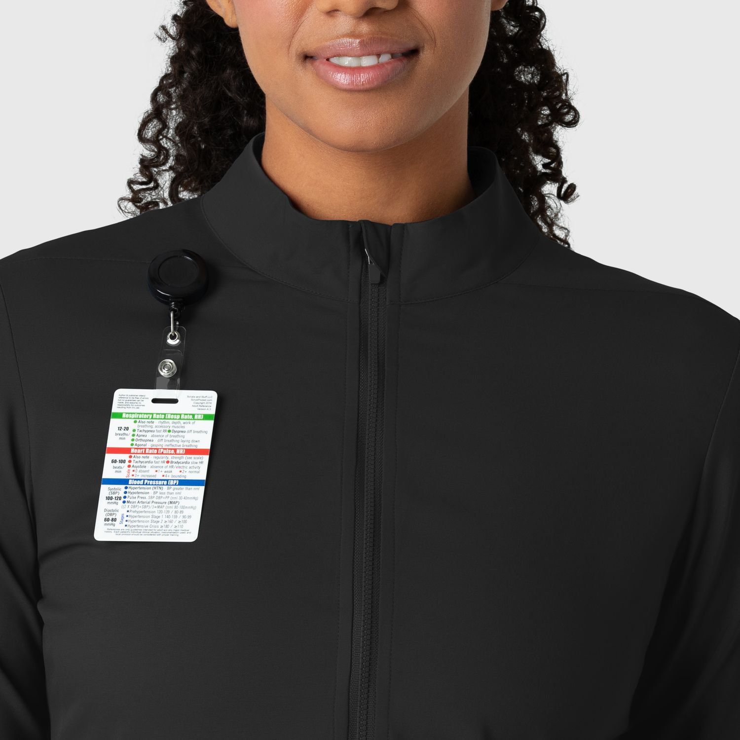 Casacca donna 8151 manica lunga e zip black
