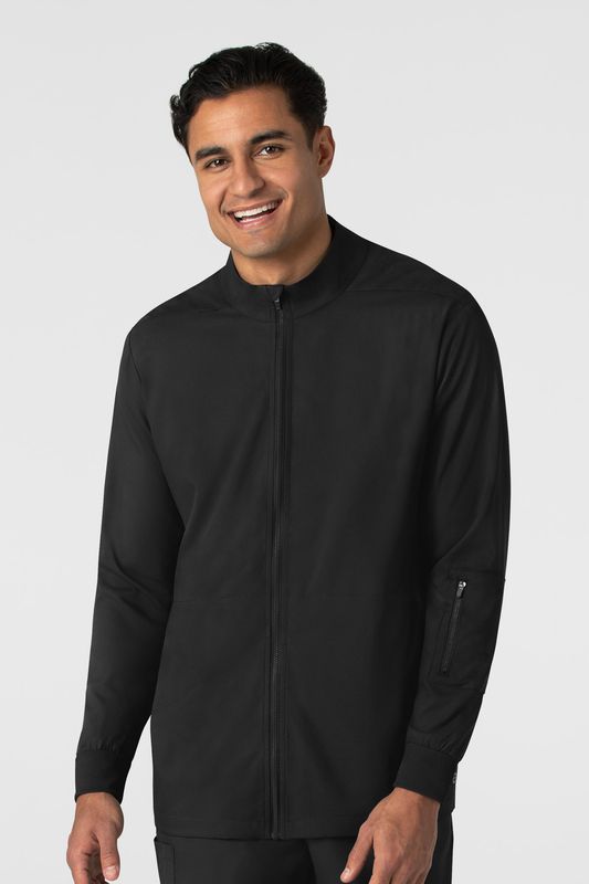 Casacca uomo 8351 manica lunga e zip black
