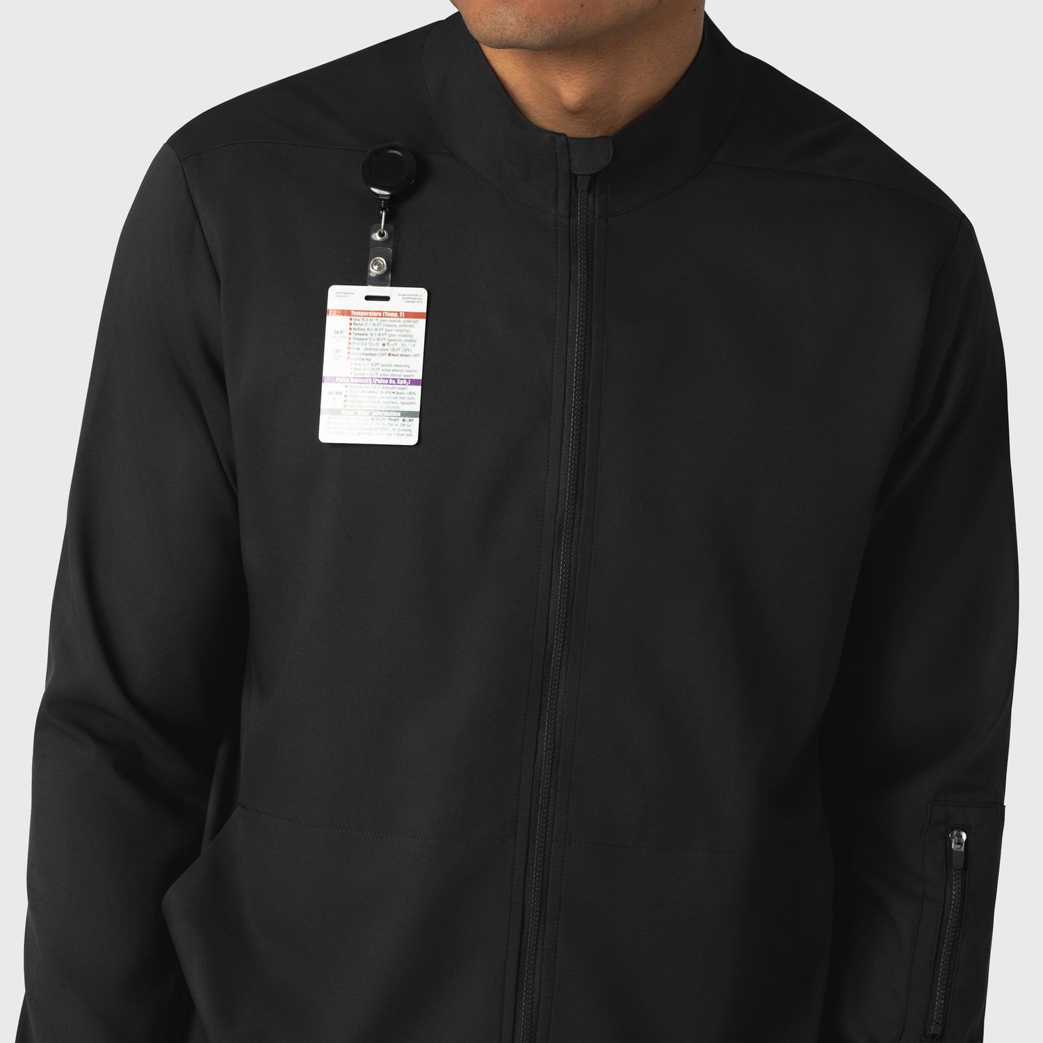 Casacca uomo 8351 manica lunga e zip black