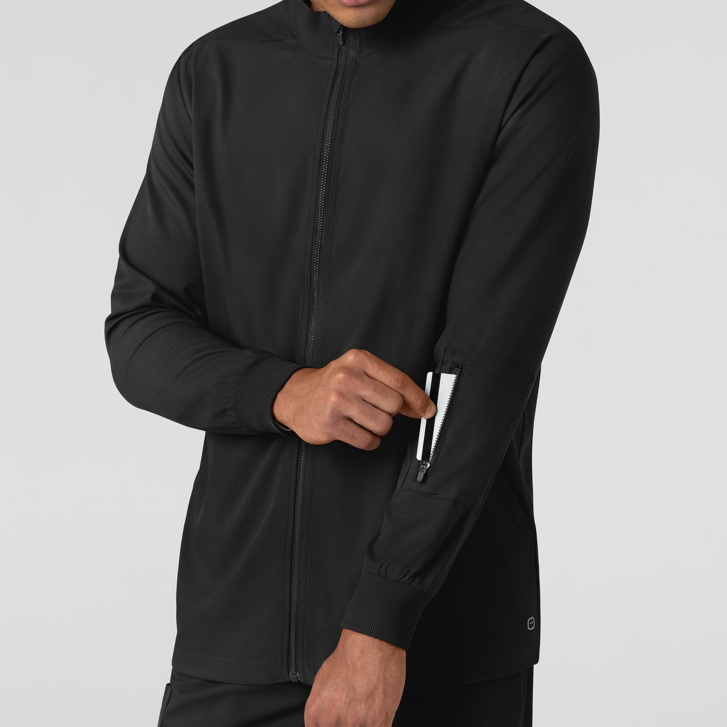 Casacca uomo 8351 manica lunga e zip black