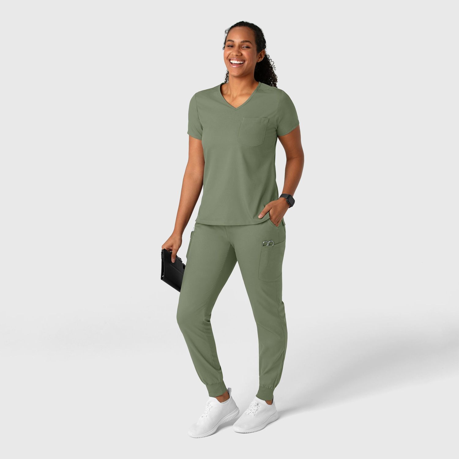 Pantalone donna 5151 jogger cargo sage