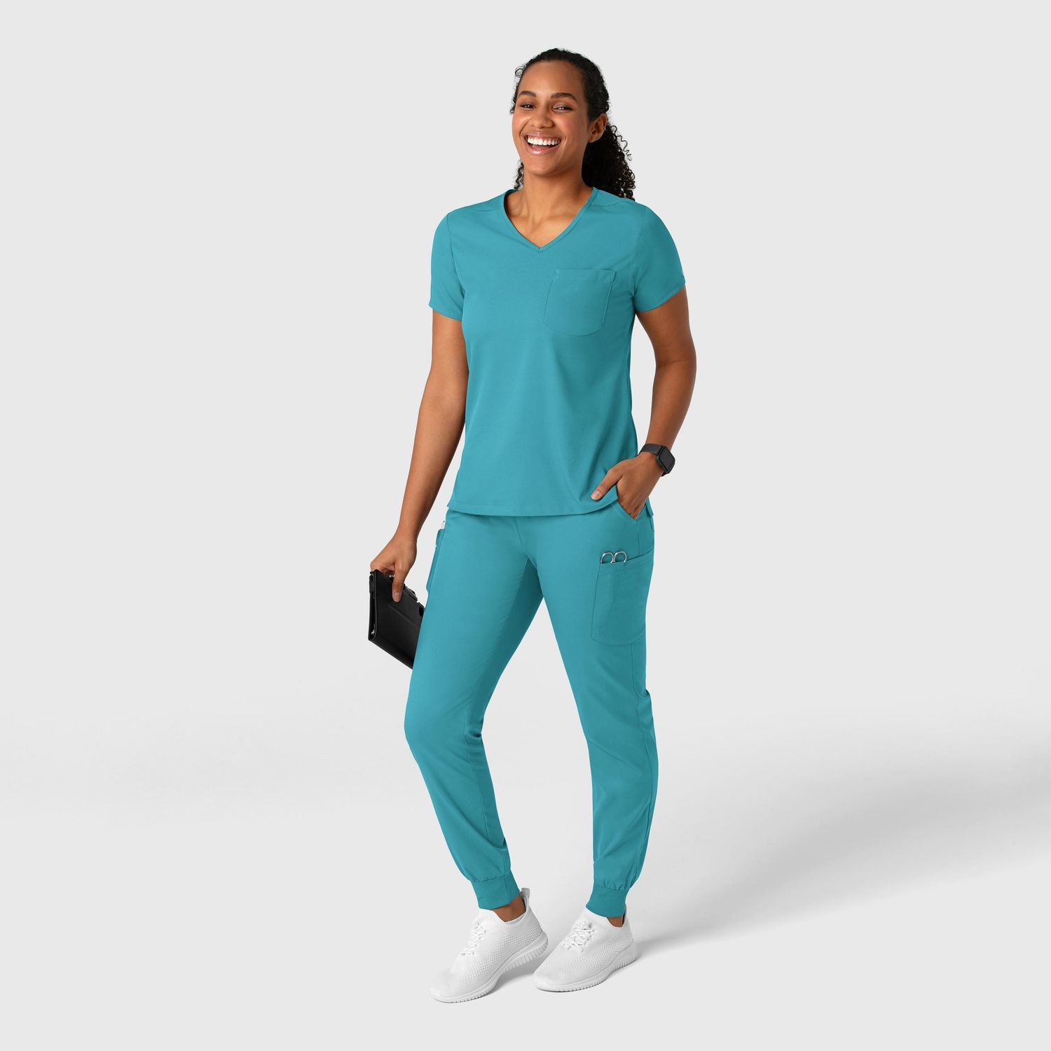 Pantalone donna 5151 jogger cargo teal blue