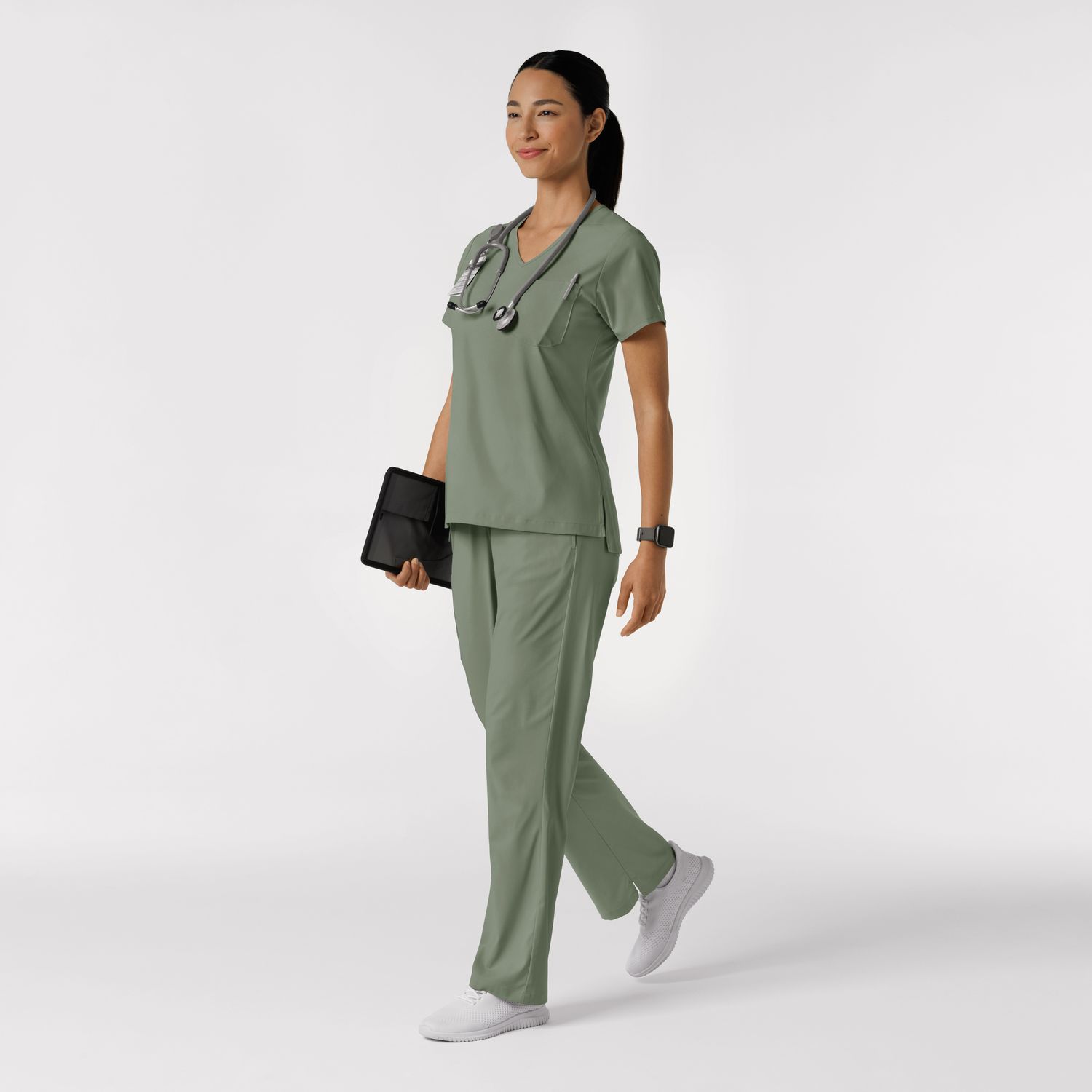 Pantalone donna 5251 svasato sage