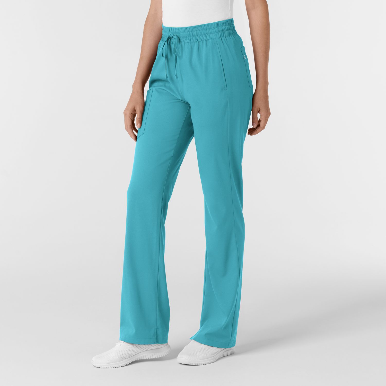 Pantalone donna 5251 svasato teal blue