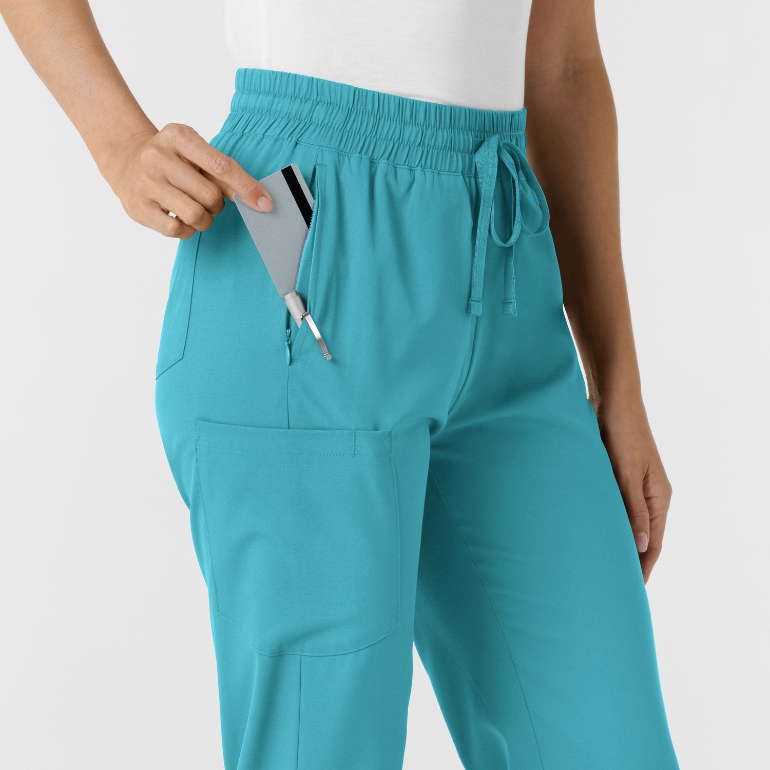 Pantalone donna 5251 svasato teal blue