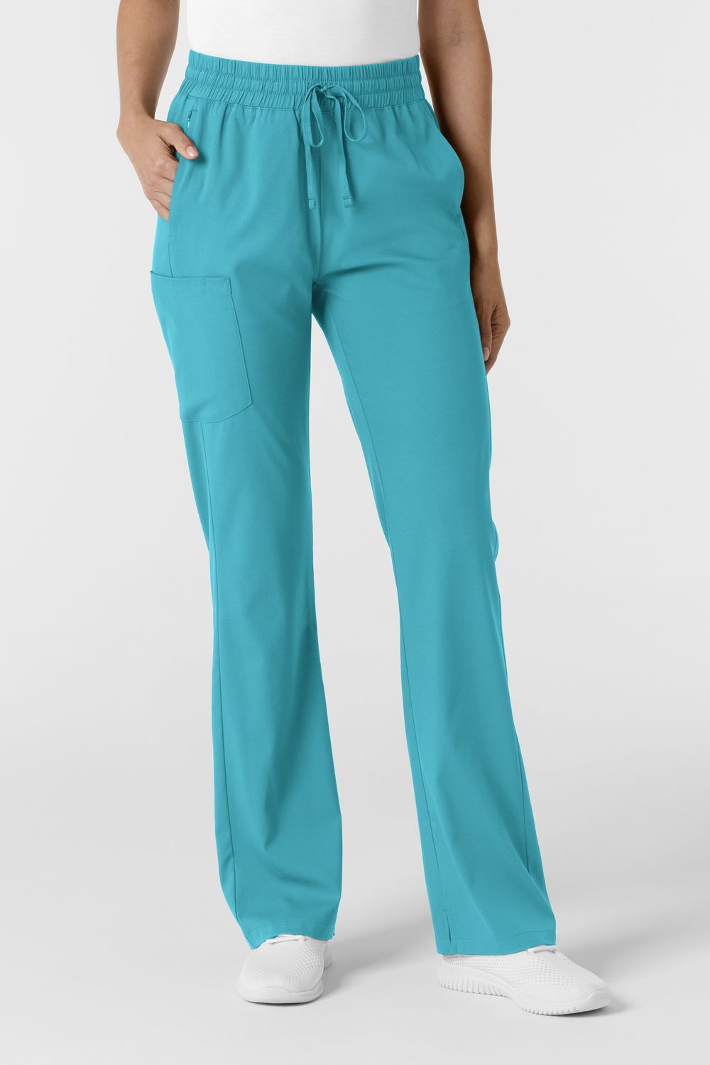 Pantalone donna 5251 svasato teal blue