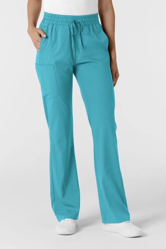 Pantalone donna 5251 svasato teal blue