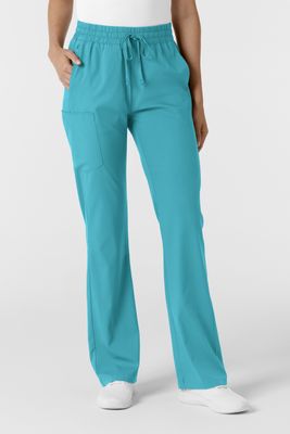 Pantalone donna 5251 svasato teal blue