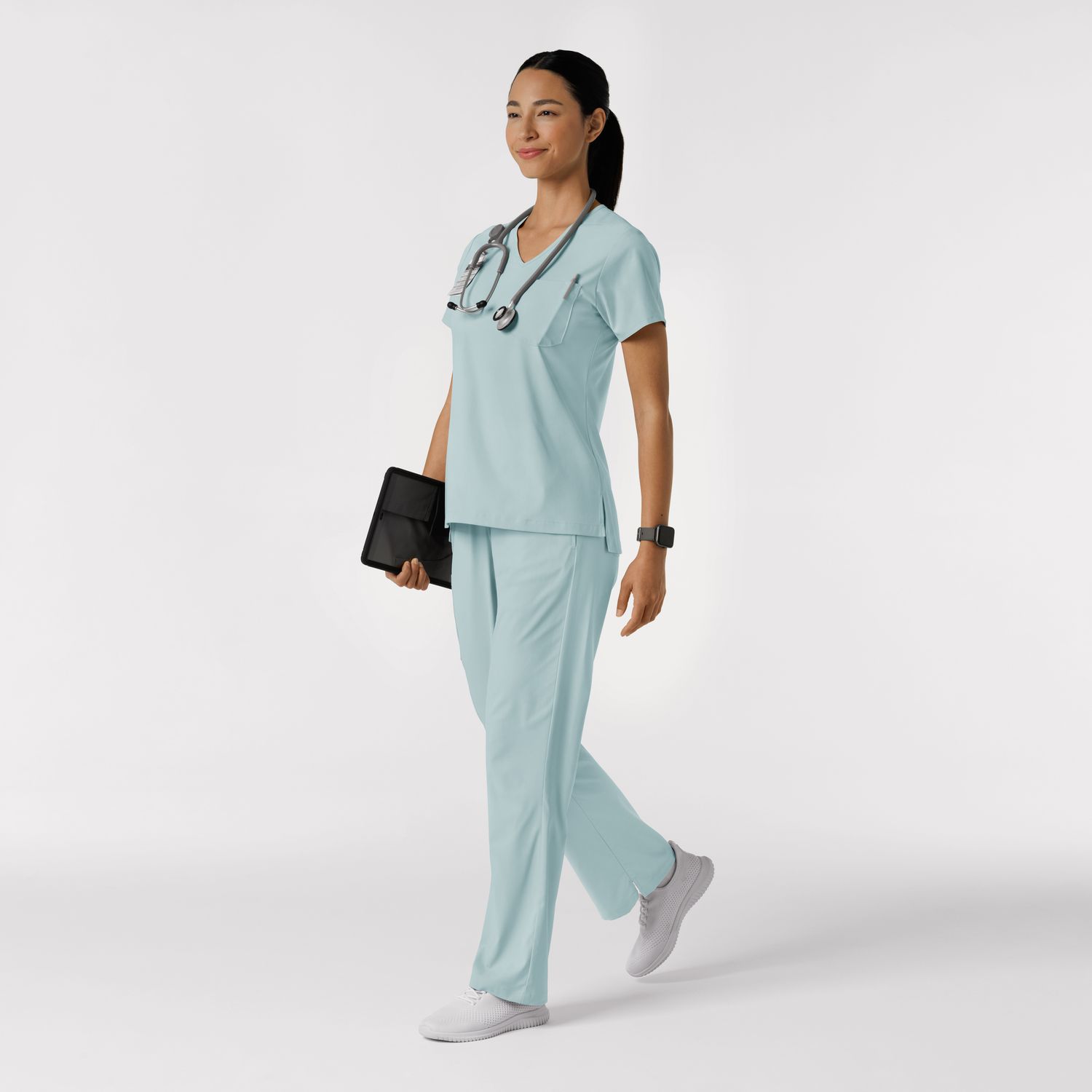 Pantalone donna 5251 svasato sky blue