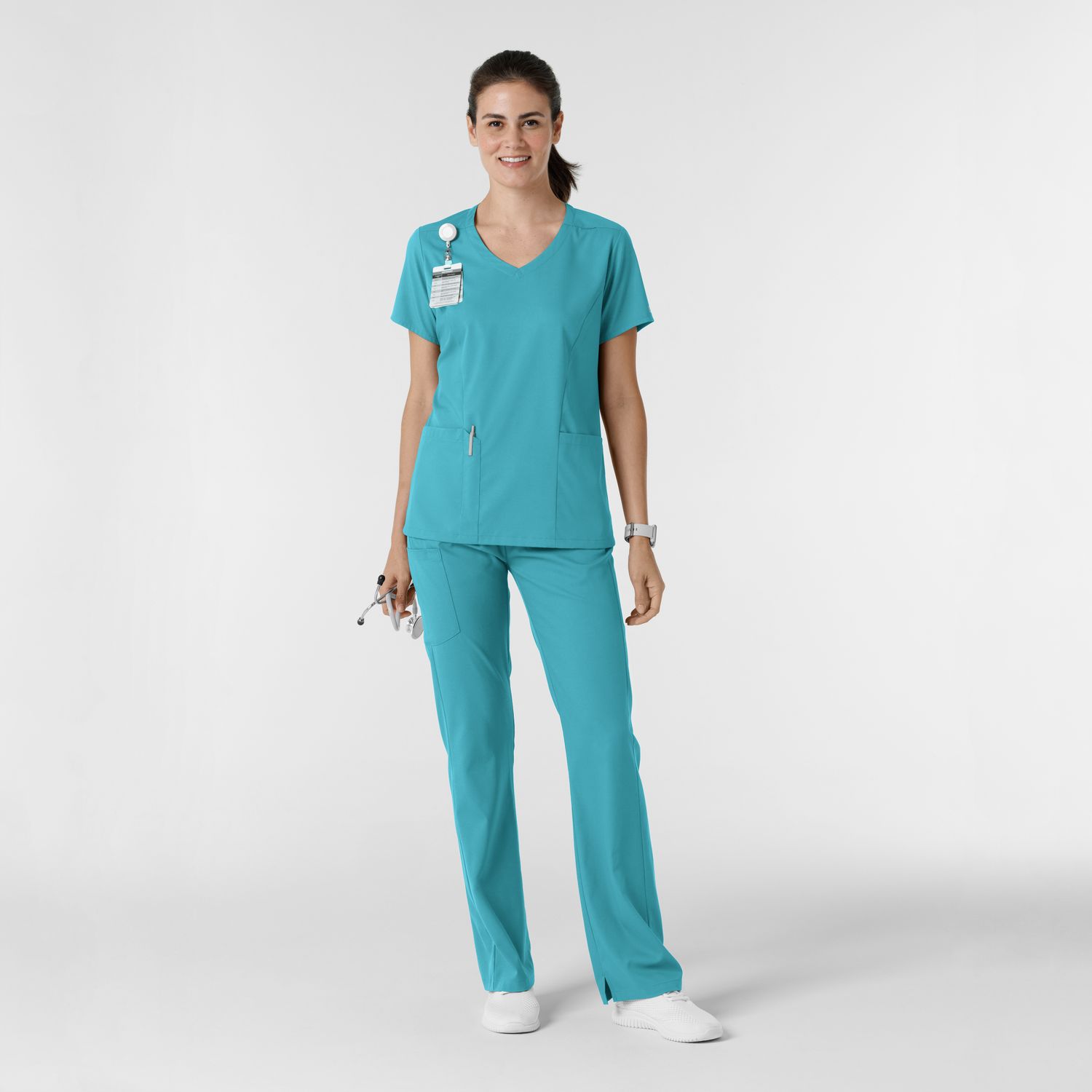 Pantalone donna 5251 svasato teal blue