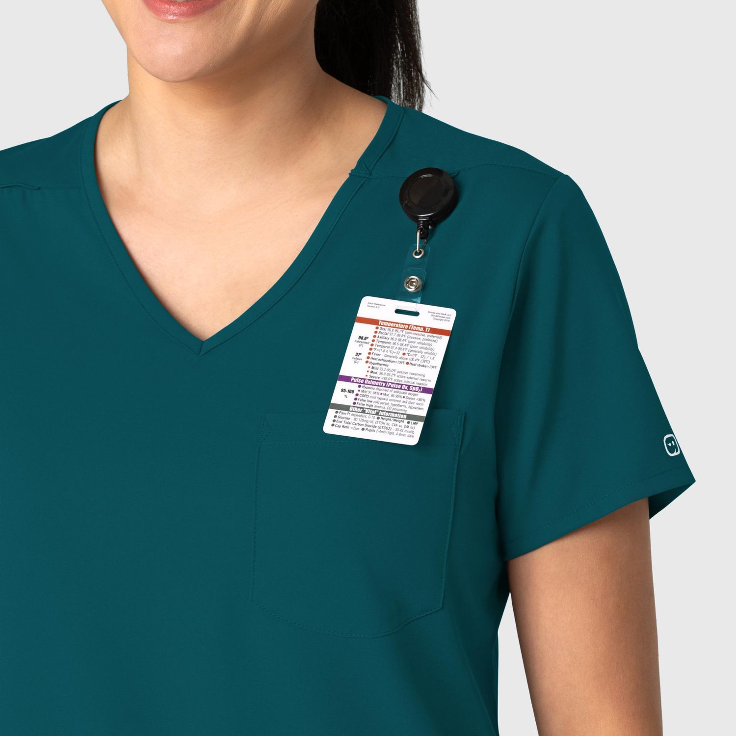 Casacca donna 6151 scollo a V caribbean blue