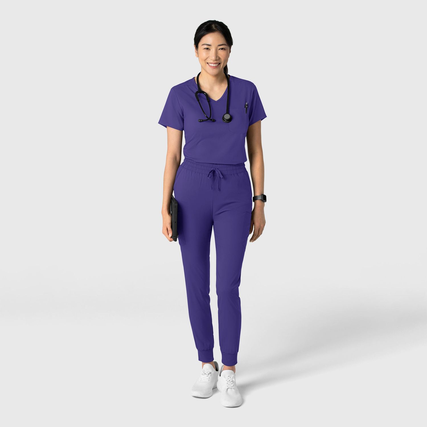 Casacca donna 6151 scollo a V grape