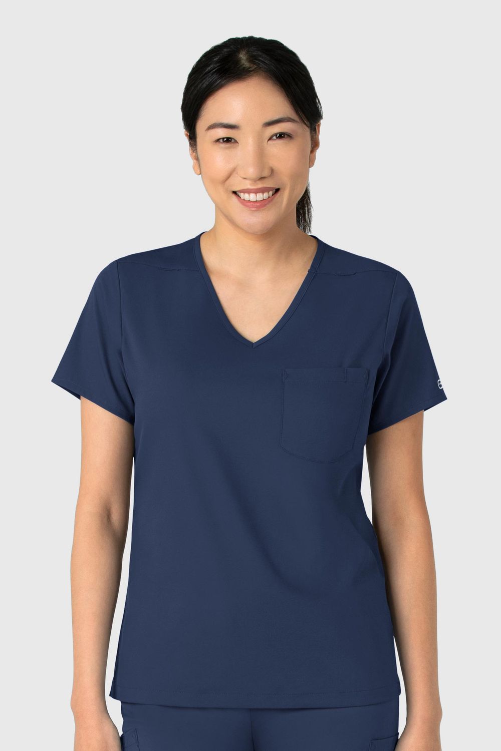Casacca donna 6151 scollo a V navy blue