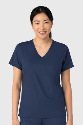 Casacca donna 6151 scollo a V navy blue