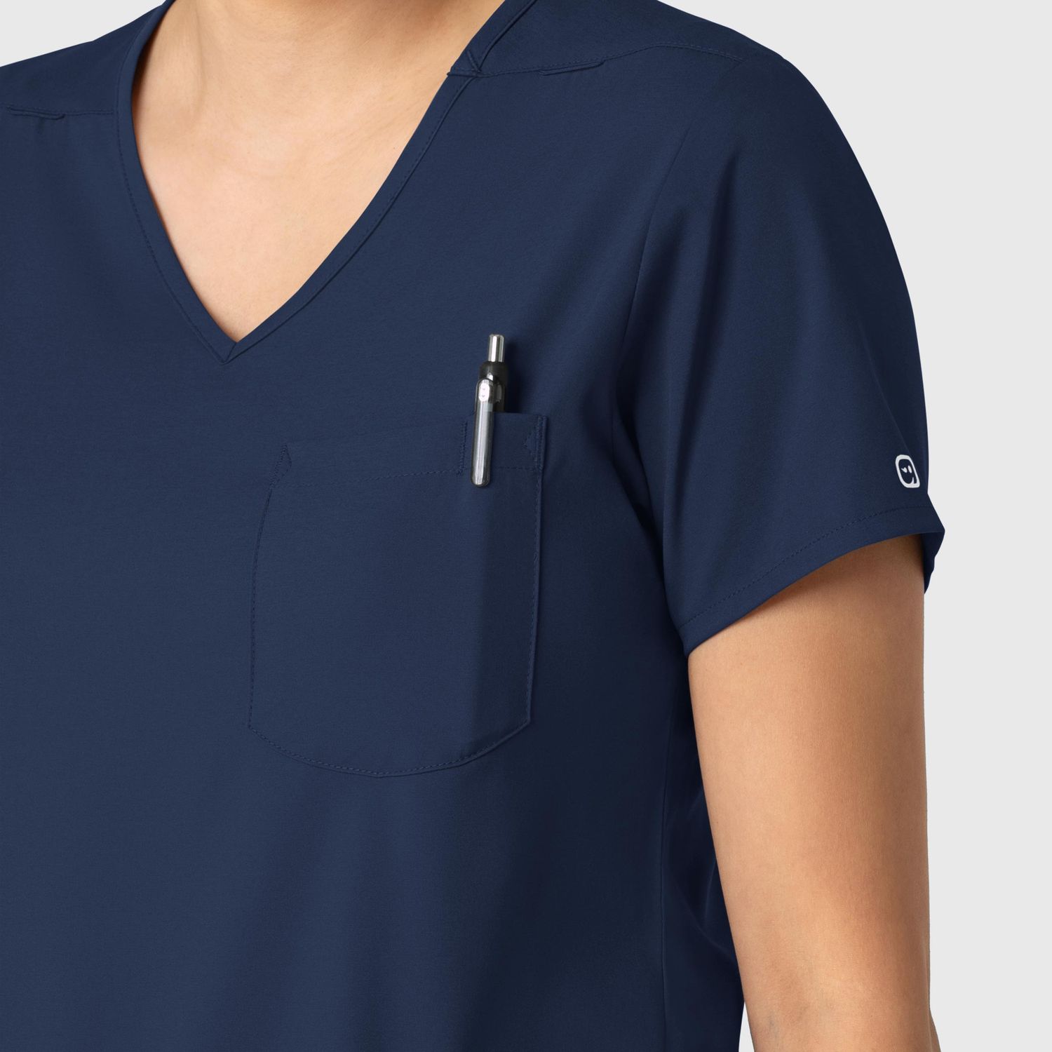 Casacca donna 6151 scollo a V navy blue