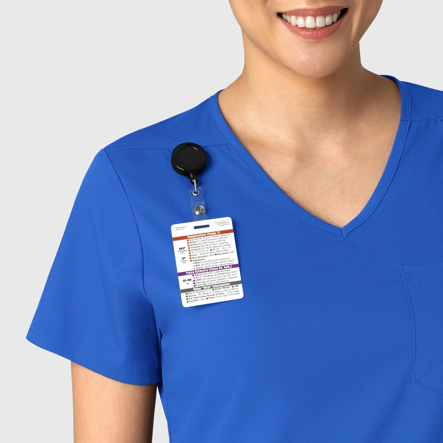 Casacca donna 6151 scollo a V royal blue