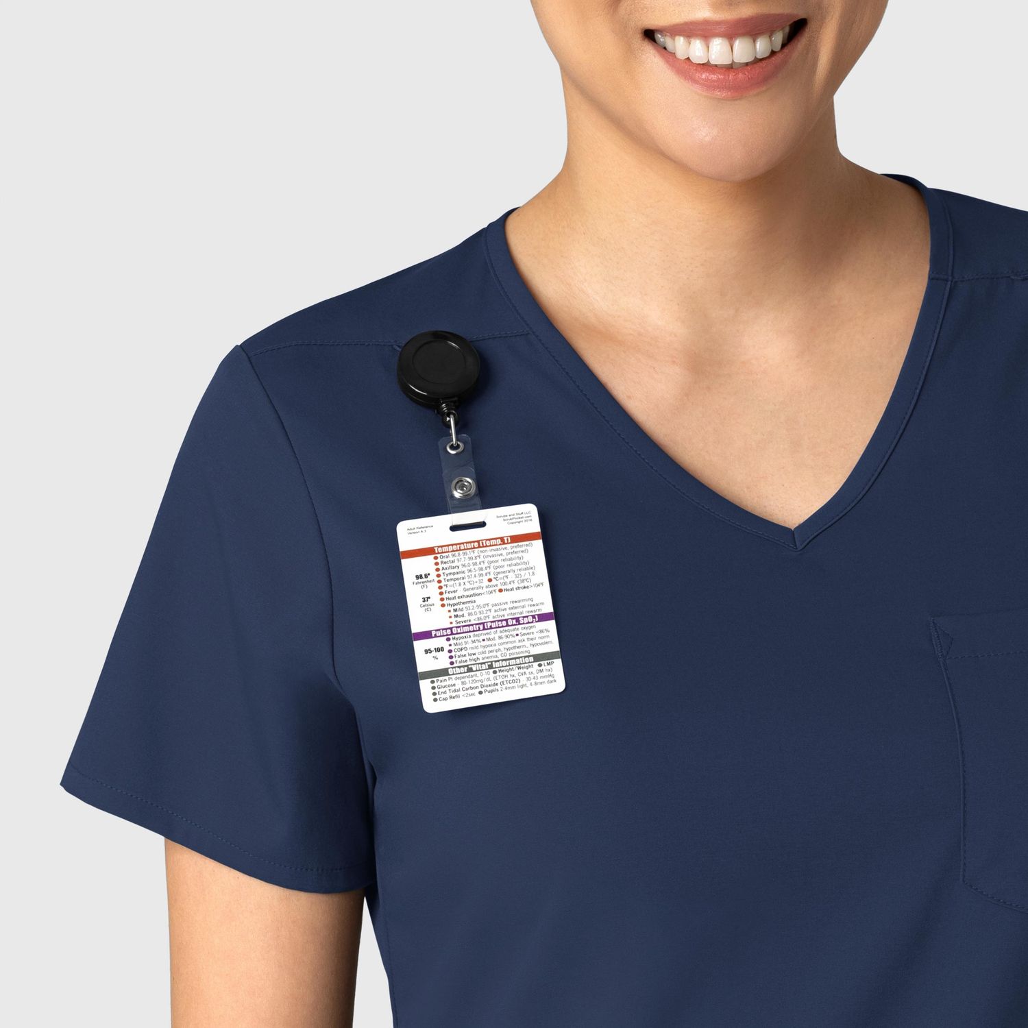 Casacca donna 6151 scollo a V navy blue
