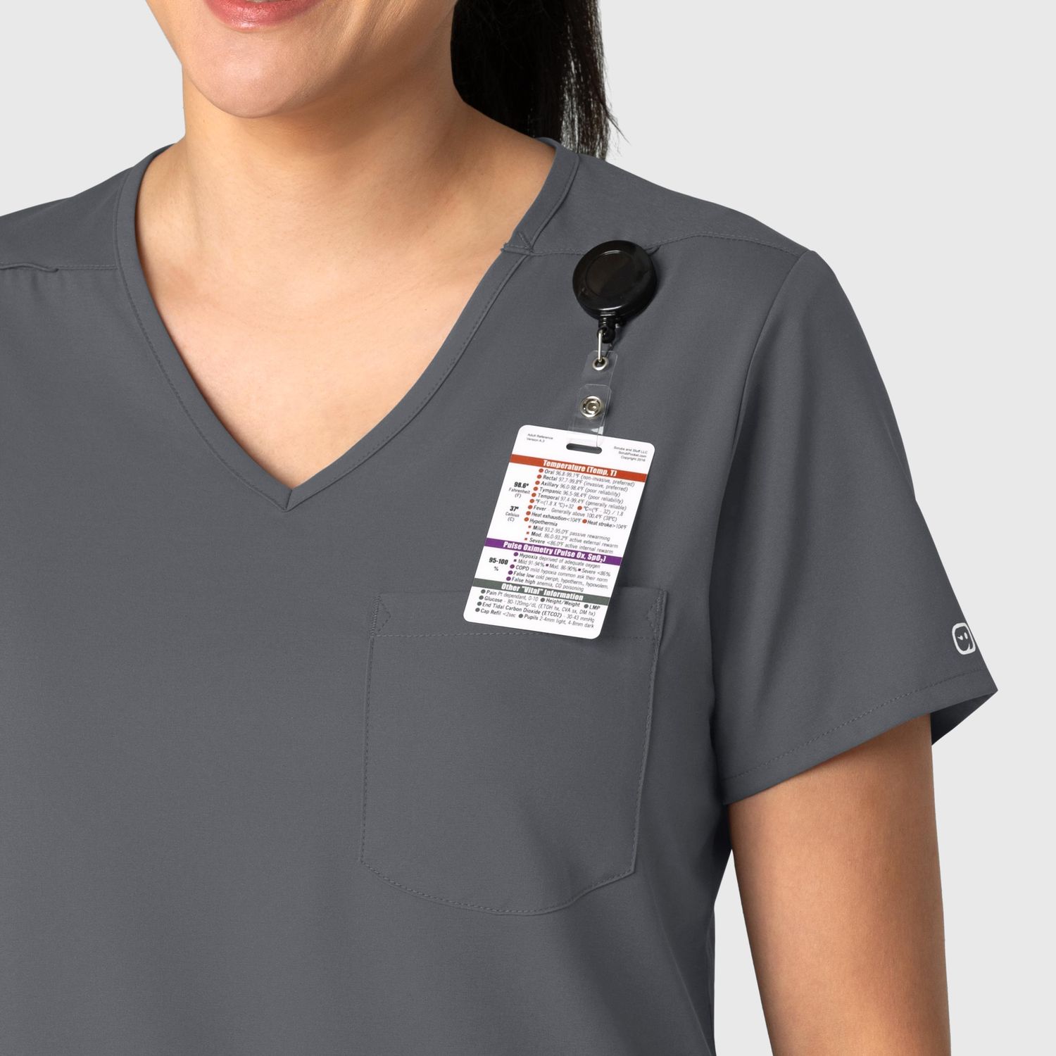 Casacca donna 6151 scollo a V pewter