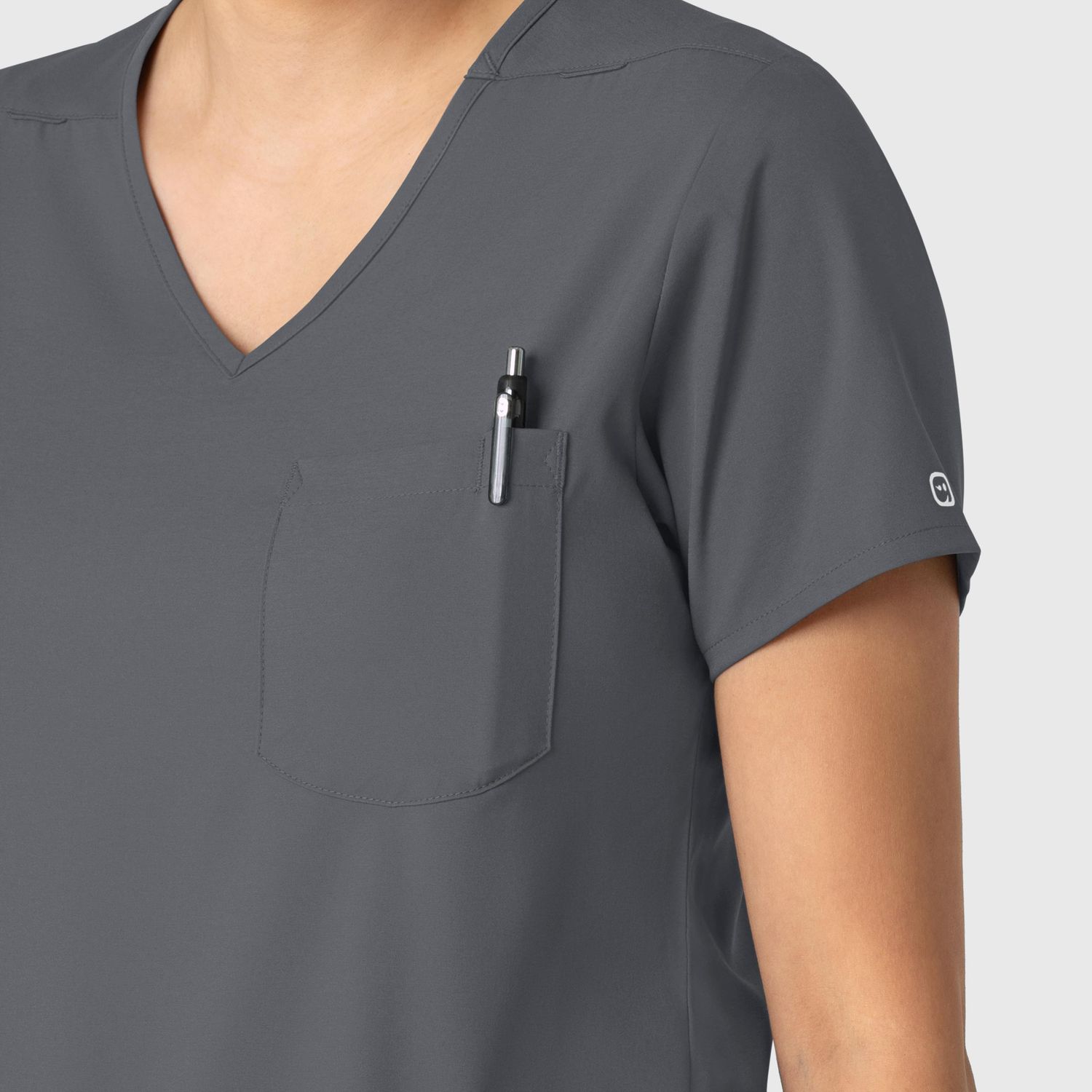 Casacca donna 6151 scollo a V pewter