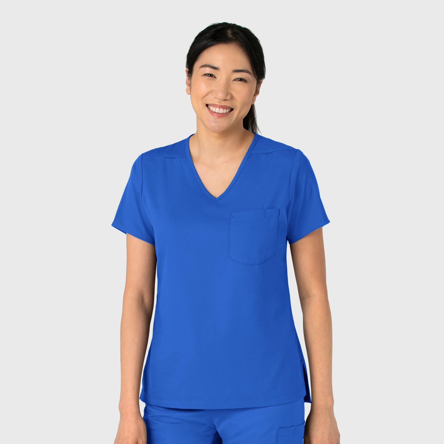 Casacca donna 6151 scollo a V royal blue