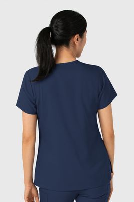 Casacca donna 6151 scollo a V navy blue