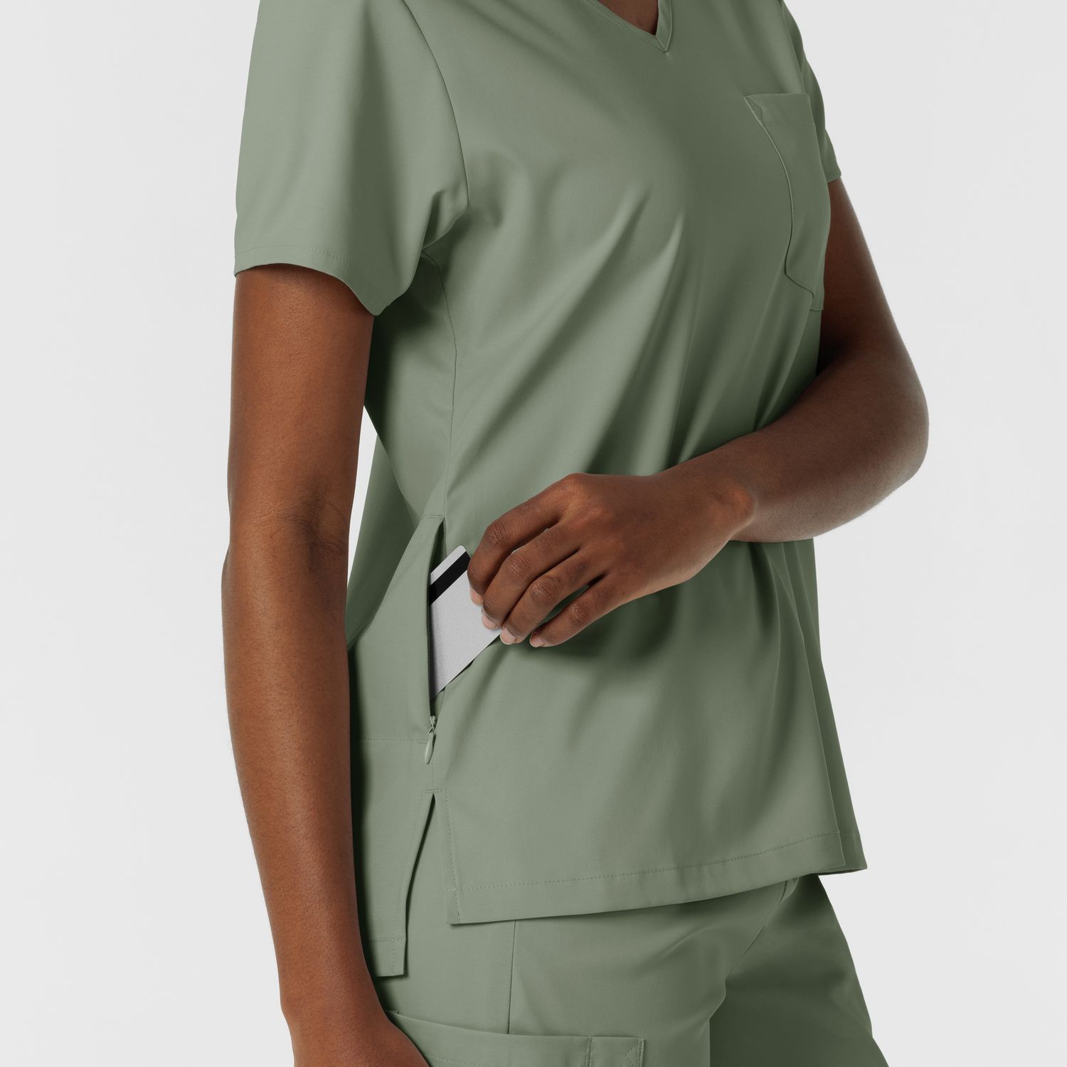 Casacca donna 6151 scollo a V sage