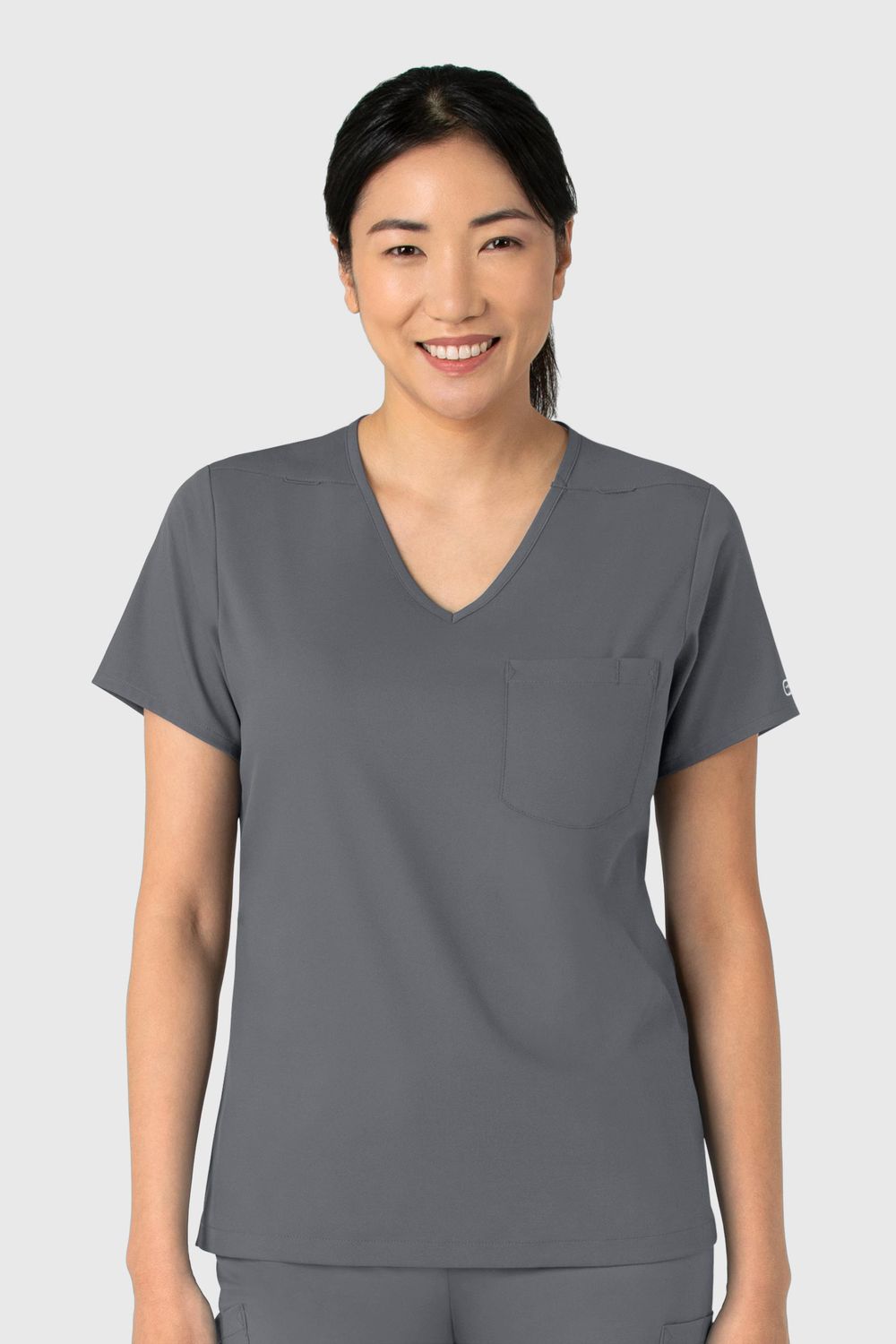 Casacca donna 6151 scollo a V pewter